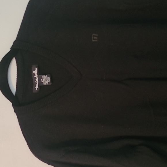 Travis Matthew Merino Wool V-neck Long Sleeves Black Sweater Men's L Casual Fall - Picture 6 of 14